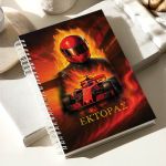 Τετράδιο Σπιράλ Α4 με Θέματα, Σχέδιο με Αυτοκίνητο & Οδηγό