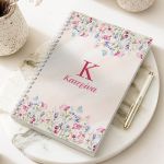 Τετράδιο Σπιράλ Α4 με Θέματα, Σχέδιο με Όνομα & Λουλούδια