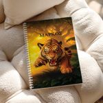 Τετράδιο Σπιράλ Α4 με Θέματα, Προσωποποιημένο με Τίγρη