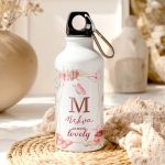 Παγούρι Αλουμινένιο Αθλητικό με Σχέδιο Πεταλούδες και Λουλούδια