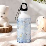 Αθλητικό Παγούρι Αλουμινένιο με Σχέδιο Λουλούδια & Χρυσόσκονη