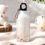 Αθλητικό Παγούρι Αλουμινένιο με Όνομα και Σχέδιο Λουλούδια