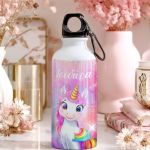 Αλουμινένιο Παγούρι Παιδικό για Κορίτσι με Πολύχρωμο Μονόκερο