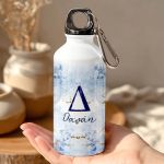 Αθλητικό Παγούρι Αλουμινένιο με Σχέδιο Λουλούδια & Χρυσόσκονη