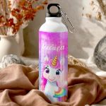 Αλουμινένιο Παγούρι Παιδικό για Κορίτσι με Πολύχρωμο Μονόκερο