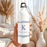 Παγούρι - Μπουκάλι Αλουμινένιο με Μπλε Λουλούδια