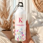 Μπουκάλι - Παγούρι Αλουμινένιο με Σχέδιο Ανθισμένα Λουλούδια