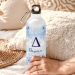 Αθλητικό Παγούρι Αλουμινένιο με Σχέδιο Λουλούδια & Χρυσόσκονη