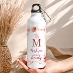 Παγούρι Αλουμινένιο Αθλητικό με Σχέδιο Πεταλούδες και Λουλούδια