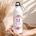 Μπουκάλι - Παγούρι Αλουμινένιο με Σχέδιο Πολύχρωμα Λουλούδια