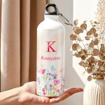 Μπουκάλι - Παγούρι Αλουμινένιο με Σχέδιο Ανθισμένα Λουλούδια