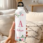 Μπουκάλι - Παγούρι Αλουμινένιο με Σχέδιο Ανθισμένη Αμυγδαλιά