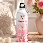 Παιδικό Αλουμινένιο Παγούρι για Κορίτσι με Floral Πεταλούδα