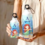 Αλουμινένιο Παγούρι Παιδικό για Κορίτσι με Χαρούμενη Γοργόνα