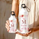 Παγούρι Αλουμινένιο Αθλητικό με Σχέδιο Πεταλούδες και Λουλούδια