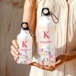 Μπουκάλι - Παγούρι Αλουμινένιο με Σχέδιο Ανθισμένα Λουλούδια