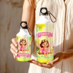 Παγούρι Παιδικό Αλουμινένιο για Κορίτσι με Πριγκίπισσα σε Κούνια