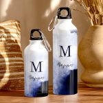 Αθλητικό Παγούρι - Μπουκάλι Αλουμινένιο με Σχέδιο Blue Pattern