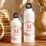 Παγούρι - Μπουκάλι Αλουμινένιο με Στεφάνι από Λουλούδια