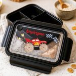 Παιδικό Δοχείο Φαγητού Μαύρο – Lunch Box με Monster Truck