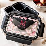 Παιδικό Δοχείο Φαγητού Μαύρο – Lunch Box με Πεταλούδες