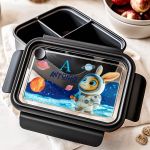 Παιδικό Δοχείο Φαγητού Μαύρο – Lunch Box με Αστροναύτη
