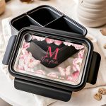 Παιδικό Δοχείο Φαγητού Μαύρο – Lunch Box με Πεταλούδες