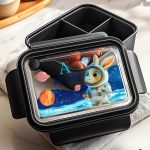 Παιδικό Δοχείο Φαγητού Μαύρο – Lunch Box με Αστροναύτη