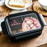 Παιδικό Δοχείο Φαγητού Μαύρο – Lunch Box με Μονόκερο