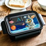 Παιδικό Δοχείο Φαγητού Μαύρο – Lunch Box με Αστροναύτη