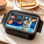 Παιδικό Δοχείο Φαγητού Μαύρο – Lunch Box με Αστροναύτη
