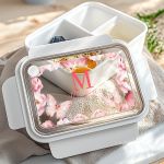 Παιδικό Δοχείο Φαγητού Λευκό – Lunch Box με Πεταλούδες