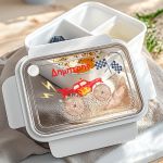 Παιδικό Δοχείο Φαγητού Λευκό – Lunch Box με Monster Truck