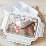 Παιδικό Δοχείο Φαγητού Λευκό - Lunch Box με Χωρίσματα