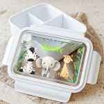 Παιδικό Δοχείο Φαγητού Λευκό – Lunch Box με Ζώα του Δάσους