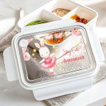 Παιδικό Δοχείο Φαγητού Λευκό - Lunch Box με Χωρίσματα