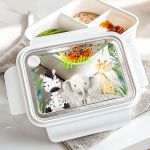 Παιδικό Δοχείο Φαγητού Λευκό – Lunch Box με Ζώα του Δάσους
