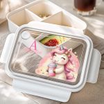 Παιδικό Δοχείο Φαγητού Λευκό – Lunch Box με Μονόκερο