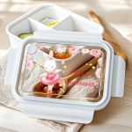 Παιδικό Δοχείο Φαγητού Λευκό - Lunch Box με Χωρίσματα