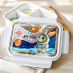 Παιδικό Δοχείο Φαγητού Λευκό – Lunch Box με Αστροναύτη