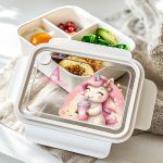 Παιδικό Δοχείο Φαγητού Λευκό – Lunch Box με Μονόκερο