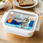 Παιδικό Δοχείο Φαγητού Λευκό – Lunch Box με Αστροναύτη
