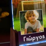 Φωτιστικό LED με Φωτογραφία και Ασπρόμαυρο Ποδοσφαιριστή