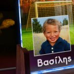 Φωτιστικό LED με Φωτογραφία και Κυανόλευκο Ποδοσφαιριστή