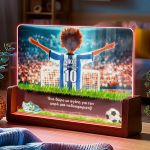 Επιτραπέζιο LED Φωτιστικό με Γαλανόλευκο Ποδοσφαιριστή