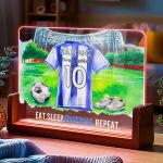 Επιτραπέζιο Φωτιστικό με Κυανόλευκη Φανέλα, Δώρο για Παιδί