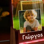 Φωτιστικό LED με Φωτογραφία και Ασπρόμαυρο Ποδοσφαιριστή