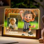 Φωτιστικό LED με Φωτογραφία και Ασπρόμαυρο Ποδοσφαιριστή