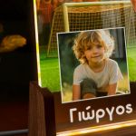 Φωτιστικό LED με Φωτογραφία και Ασπρόμαυρο Ποδοσφαιριστή