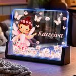 Προσωποποιημένο Φωτιστικό LED με Όνομα και Σχέδιο Νεράιδα